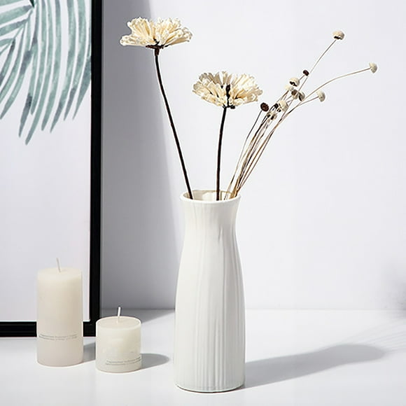 QTOCIO Plastic Vase 9.3 Inch For Flower Vase Decorative Vase Vase For Flowers Modern Vase For Home Decor Bouquet Shelf Weddings