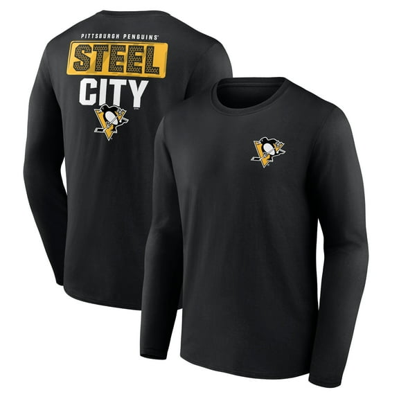 Men's Black Pittsburgh Penguins Territorial Long Sleeve T-Shirt