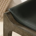 thumbnail image 6 of Leick Home 10116GS/BL Graystone Wood Fastback Counter Height Stool with Black Faux Leather Seat, Set of 2, 6 of 12