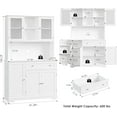 thumbnail image 3 of Zzistar 67.9 Tall Kitchen Pantry Storage Cabinet, Modern Buffet Cabinet with 2 Drawers ,Microwave Stand,Doors and Shelves | Wine Rack, 3 of 8