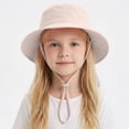 thumbnail image 2 of Zanarzt Toddler Hat Baby Toddler Sun Hat, Boys Girls Bucket Hat for Kids UPF 50+ Sun Protective Child Summer Beach Hats 6-10 Years,Beige, 2 of 5