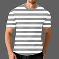 thumbnail image 4 of ZUKMRJPC Men's Striped Short Sleeve T-Shirt Classic Vintage Crewneck Tees Slim Fit Casual Lightweight Waffle Knit Textured Tops, 4 of 5