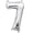 Silver, variant on Anagram 78535 16 in. Number 7 Silver Shape Air Fill Foil Balloon