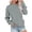 *Gray, variant on ClodeEU Women's Mock Neck Drop Shoulder Long Sleeve Sweatshirt,Casual Loose Basic Pullover Top Army Green,Women's Plus L