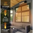 thumbnail image 4 of Hanover 35.4'' Wide Electric Infrared Carbon Heat Lamp with Mounting Bracket and Remote Control | Powerful Heating for Outdoor Areas up to 131 Sq. Ft. | Ideal for Porch, Garage, Workshop | Black, 4 of 6