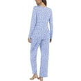 thumbnail image 4 of DreamFish Women's Plus Size Pajama Sets Loungewear Soft Sleepwear 2 Piece Long Sleeves Pjs Top and Long Pants with Pockets, 4 of 5