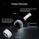 thumbnail image 5 of Vocoal 2 PCS Automobile 8000LM LED Headlight Lamp S2 Auto Car Headlight Car Front Light 360 Beam Bulb Auto Head Light H4/HB2/9003, 5 of 5