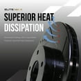 thumbnail image 5 of Max Advanced Brakes Front Brake Rotors Compatible With 2000 2001 2002 2003 2004 2005 2006 2007 Toyota Sequoia Tundra Replacement Drilled Slotted Black Coated Disc Brake Rotors, 5 of 6