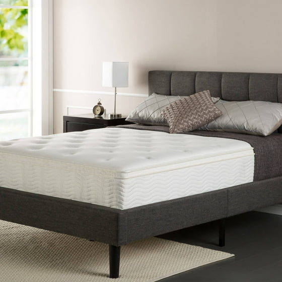 Zinus Slumber 1 iCoil 12" Euro Box Top Spring Mattress, Multiple Sizes