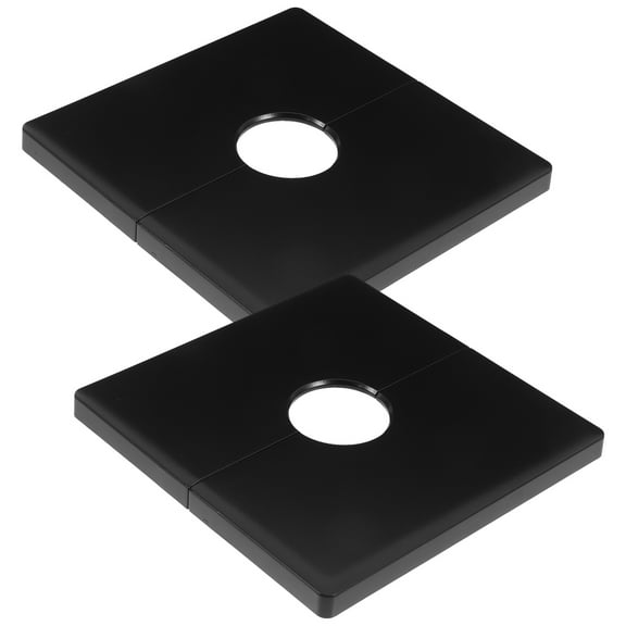 Masteelf 2pcs Wall Split Flange Plate Abs Square Plumbing Cover Plates With 22mm Diameter Hole For Water Pipe Faucet Decoration Accessories