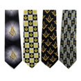 thumbnail image 1 of Choose From Over 20 Different Designs Steven Harris Pack Of 4 Mens Mason Compass Neck Ties Masonic Square Christian Religious Neckties, 1 of 1
