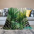 thumbnail image 2 of Creowell Tropical Green Plant Leaves Striped Blanket Gifts for Women Men Kids Boys Girls Summer Tropical Rainforest Scenery Throw Bedroom Decor Super Soft Throw 40x50in, 2 of 6