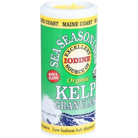 Maine UM1 Coast Organic Sea Seasonings - Kelp Granules - 1.5 oz Shaker - Case of 3