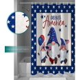 thumbnail image 6 of Happy 4 th of July Gnomes Shower Curtain, Memorial Day American Flag Shower Curtain Set with Hooks, Summer Waterproof Fabric Shower Curtains for Bathroom Decor, 36x72 Inch Bath Curtain, 6 of 6