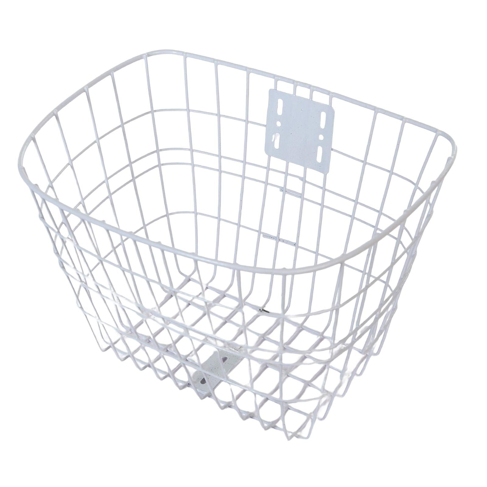 harayaa Basket Bike Front Basket Metal Organizer Handlebar Bag Waterproof Cargo Rack for White