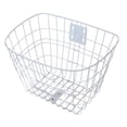thumbnail image 2 of Basket Cargo Rack Organizer Travel Shopping Bag Metal Front Rear Bike Front Basket Bike Basket for Cycling Bike White, 2 of 8