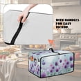thumbnail image 5 of Renewold Small Appliance Cover for Toaster Oven with Accessory Pockets Stain-Resistant Dust-Proof Microwave Oven Small Appliance Cover Case, 20.5 x 16.5 x 10 Inches, Dandelion Butterfly Violet, 5 of 7