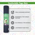 thumbnail image 4 of Yoga Mat - Premium 6mm Print Reversible Extra Thick and Large Non Slip Exercise & Fitness Mat for All Types of Yoga, Pilates & Floor Workouts (72" x 24" x 6mm Thick) Tranquil Tusk, 4 of 8