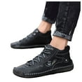 thumbnail image 5 of Mostsola Boots for Men Lace up Water Resistant Retro Handmade Leather Ankle Boots High Top Flats, 5 of 8