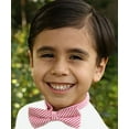 thumbnail image 3 of Noah's Boytique Baby Infant Toddler Boy Coral Salmon and White Seersucker Bow Tie BowTie with Neck Strap Cake Smash Photo Prop, 3 of 3