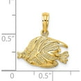 thumbnail image 4 of 14K Yellow Gold Polished Engraved Fish Charm (10.6 X 17.2) Made In United States k7686, 4 of 5