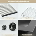 thumbnail image 6 of Logmey Stainless Steel Undermount Kitchen Sink 32x19 Single Bowl Gunmetal Black Sink, 6 of 6