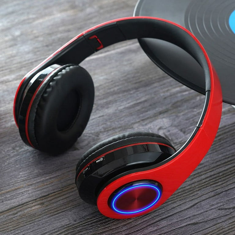 Weerihhol Mind Band Headphones for Sleeping Wireless Headset Color LED Light Gaming Headset Stereo Headset With MP3 Player Microphone Headset