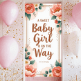 thumbnail image 4 of Gold Floral Sweet Baby Girl Baby Shower Banner Elegant Flower Decoration for Baby Announcement Party Decor Celebration, 4 of 7