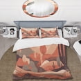 thumbnail image 2 of Designart "Desert s Sublime Simplicity" Minimalism Landscape Bedding Covert Set - Minimalism Orange Landscapes Bed Set With 2 Shams, 2 of 6