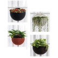 thumbnail image 3 of Creative Imitation Rattan Wall Hanging Semicircle Flower Pot Without Drilling, 3 of 5