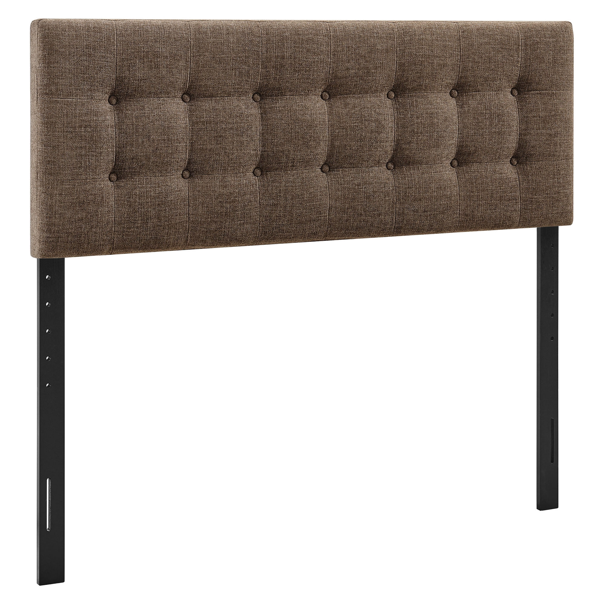 Emily Fabric Upholstered Queen Size Headboard in Mocha