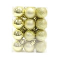 thumbnail image 2 of 24 Piezas Adornos de Bolas Colgantes para de Navidad Juego de Decoración de de Navidad Adornos Navideños para Fiesta de Cumpleaños Fiesta Oro, 2 of 8