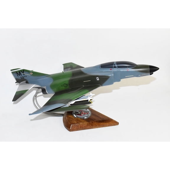 69th Tactical Fighter Squadron Werewolves F-4E Model,  1/42 (18") Scale, Mahogany