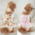 thumbnail image 4 of Dog Dress with Sanitary Panty for Female Dogs, Washable Reusable Diaper Cover for Heat Cycle, Potty Training & Incontinence, Ruffle Pet Clothes with Button Closure, 4 of 8