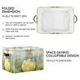 thumbnail image 2 of Rabbit and Yellow Easter Eggs Foldable Storage Basket,Canvas Fabric Foldable Storage Bins with Handles Open Home Storage Bins Boxes for Toy Book Shelf Closet Baskets, 2 of 9