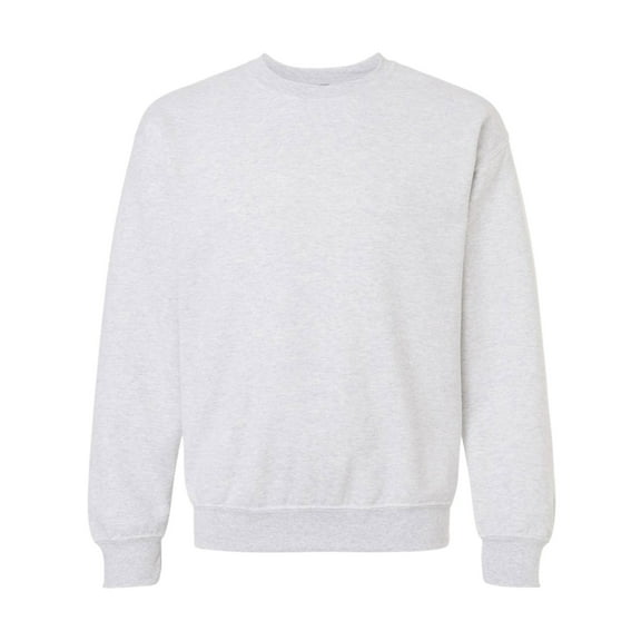 Gildan Unisex DryBlend Crewneck Sweatshirt, Long Sleeves Fleece Pullover 50/50 Cotton/Polyester Winter Sweater (Ash 1 Pack, M)