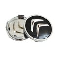 thumbnail image 2 of 4 Uds. Aplicables a cubiertas de ruedas de aluminio X4 de 60mm para Citroen C2 C4 C5 C6 c-quatre Logo negro/cromo, 2 of 5