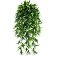 thumbnail image 2 of 2PCS Artificial Hanging Plants for Outdoors, Fake Green Hanging Plants Outdoor UV Resistant Faux Realistic Silk Plants for Planter Porch Garden Balcony Yard Indoor, 2 of 6