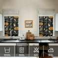 thumbnail image 4 of Pumpkin and Skeleton Halloween Curtains - Gothic Themed Kitchen Window Treatment with Valance, 4 of 6