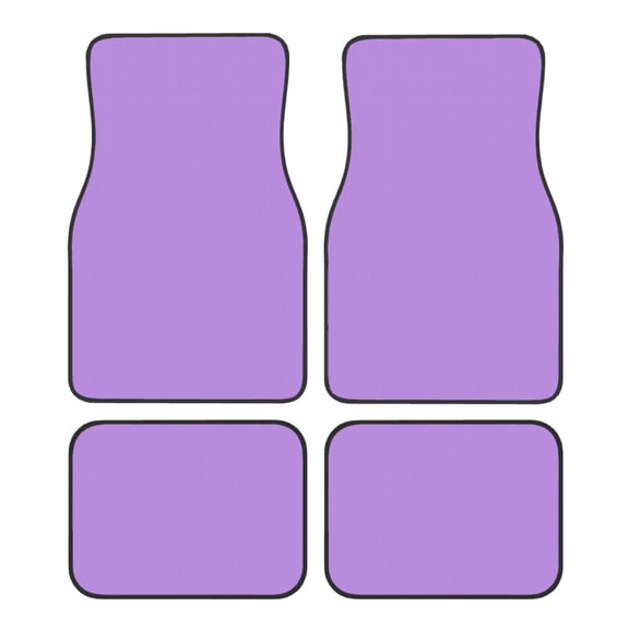 4-Piece Car Floor Mats Set, Bright Lavender Crystal Velvet Automotive Front & Rear Floor Liners, Universal Fit for Car, Truck, SUV