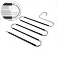 thumbnail image 4 of Perchas para pantalones, paquete de 6 perchas para pantalones, ahorro de espacio, tipo S, perchas para pantalones, organizador de armario antideslizante para bufandas, pantalones vaqueros, ropa, pantalones, toallas Vhermosa ZH-053, 4 of 7