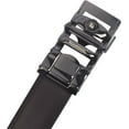 thumbnail image 5 of Marshal Men's Genuine Leather Ratchet Dress Belt With Automatic Buckle Brown Buckle4, 32", 5 of 9