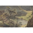 thumbnail image 3 of Johann Georg von Dillis 24x17 Black Modern Framed Museum Art Print Titled - River Landscape (About 1820-1830), 3 of 5