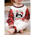 thumbnail image 6 of Christmas Family Matching Pajamas Sets Christmas PJ's Print Top and Plaid Pants Jammies Sleepwear, 6 of 7