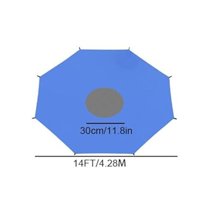 100Fens Trampoline Sun Shade Cover 8Ft 10Ft 12Ft 14Ft 16Ft Sun-Protection Trampolines Canopy Antis Trampoline Tops Cover Accessories For Outdoor Backyard Playground