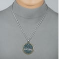 thumbnail image 2 of Unisex Stainless Steel Rope Chain with Antique Gold Patina Tree of Life Pendant – 19 ½ inches, 2 of 4