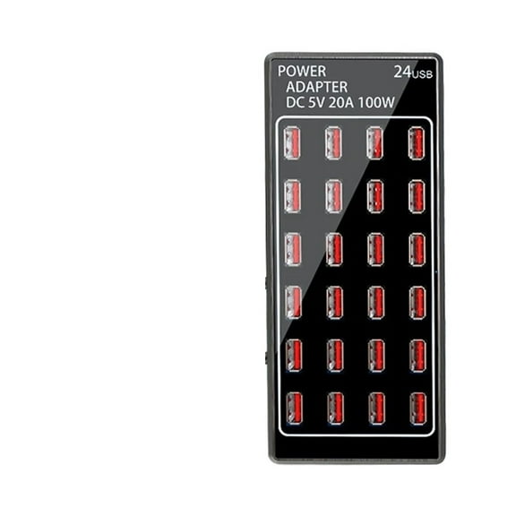 USB Charger 12 24 Multi Ports HUB 100W Charging Station Dock Universal Desktop Wall Power Adapter ,Ultra Powerful