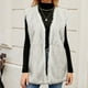 thumbnail image 1 of Chaqueta larga y cálida para mujer, de invierno, con cuello en V liso, 1 of 7