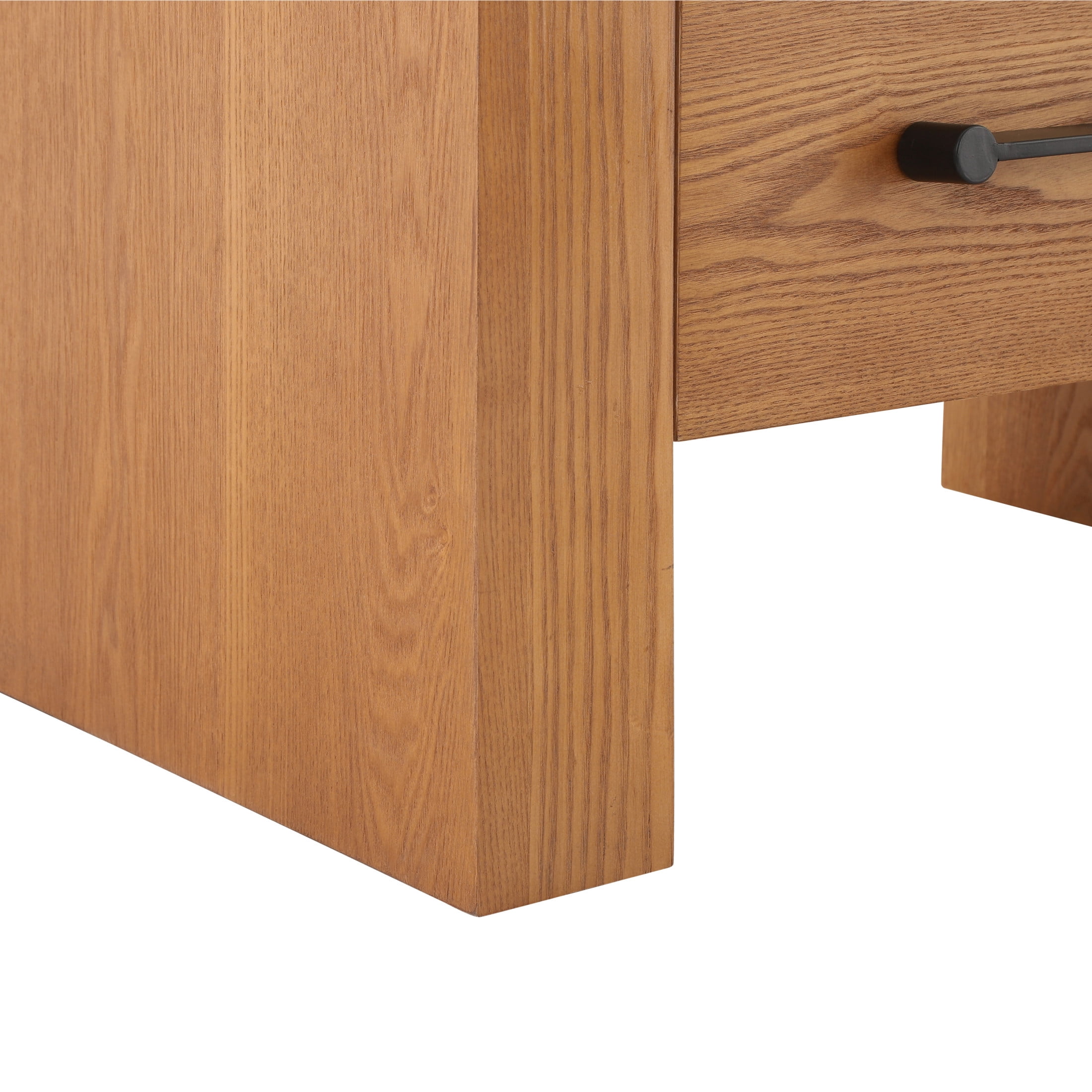 Christopher Knight Home 2-Drawer Nightstand, Modern Bedside Table with Metal Handles and Storage, Natural