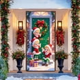 thumbnail image 5 of Christmas Door Cover 185*90/180*90Cm,Christmas Door Curtain Ensigns Outdoor Photo Christmas Day Party Elves Celebration Decoration Background Hanging Decoration Hanging Fabric, 5 of 6